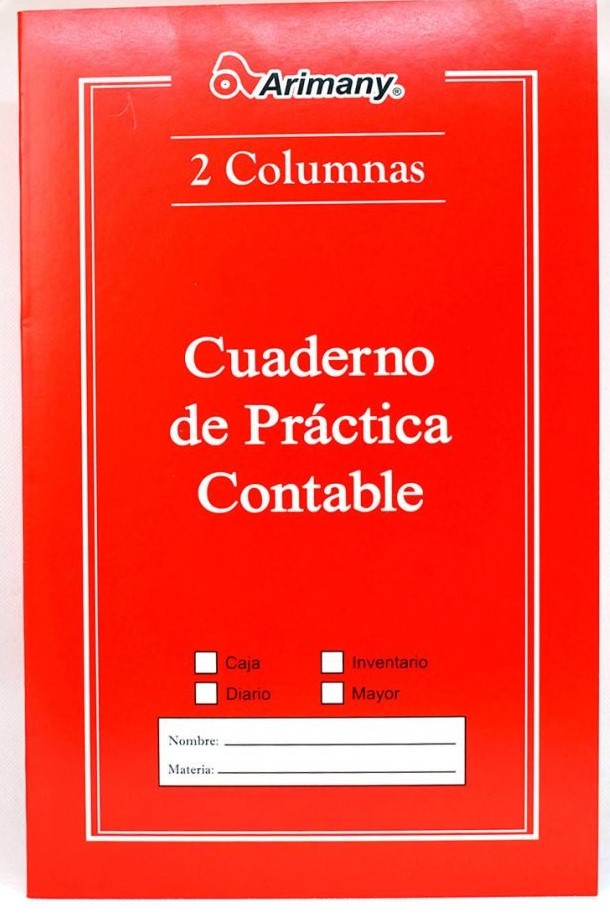 CUADERNILLO DE 2 COLUMNAS 20 HJS. CONTABILIDAD